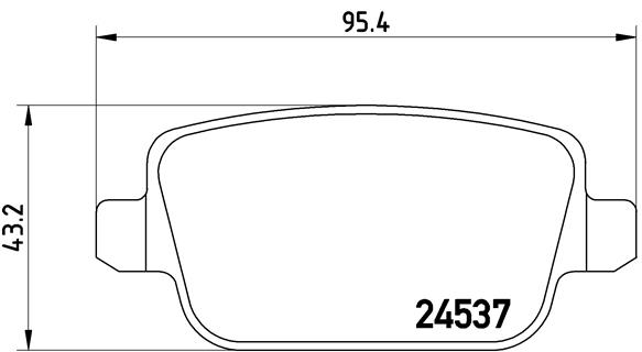 stabdžių trinkelių rinkinys, diskinis stabdys - P 44 017 BREMBO
