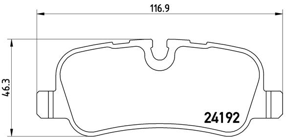 Kit pastiglie freno, Freno a disco - P 44 019 BREMBO