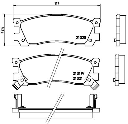 Brake Pad Set, disc brake - P 49 025 BREMBO