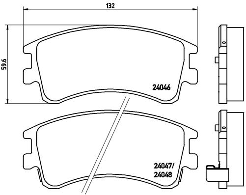 Brake Pad Set, disc brake - P 49 032 BREMBO
