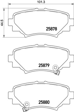 Brake Pad Set, disc brake - P 49 049 BREMBO