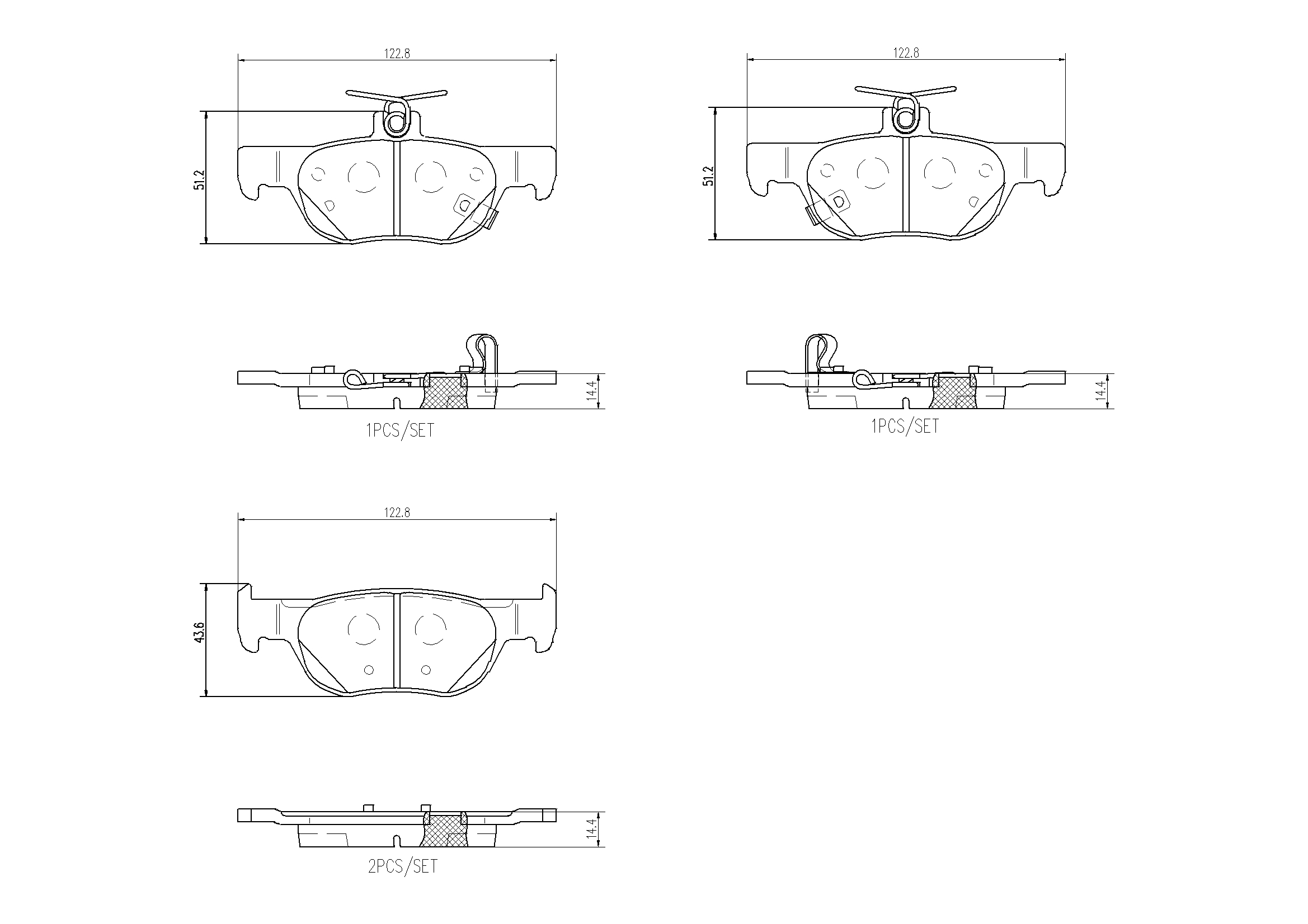 Bremsbelagsatz, Scheibenbremse - P 49 064 BREMBO