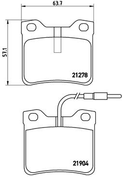 Brake Pad Set, disc brake - P 50 030 BREMBO