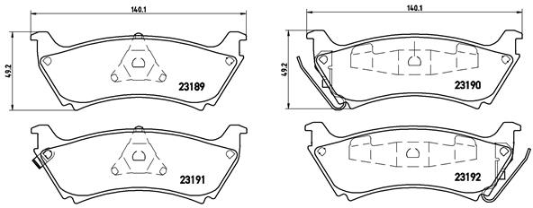 Комплект тормозных колодок, дисковый тормоз - P 50 040 BREMBO