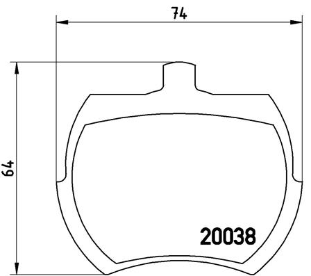 Kit pastiglie freno, Freno a disco - P 52 002 BREMBO