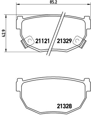 Kit pastiglie freno, Freno a disco - P 56 010 BREMBO
