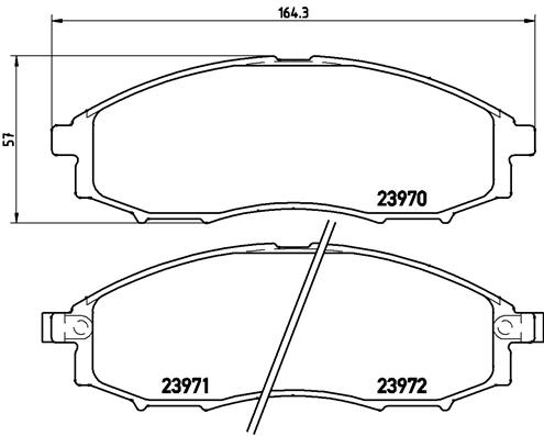 Kit pastiglie freno, Freno a disco - P 56 049 BREMBO
