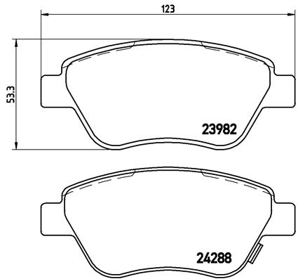 Kit pastiglie freno, Freno a disco - P 59 051 BREMBO