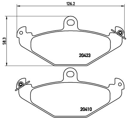 Kit pastiglie freno, Freno a disco - P 68 017 BREMBO