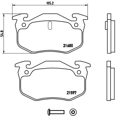 Kit pastiglie freno, Freno a disco - P 68 018 BREMBO