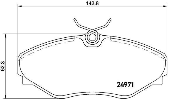 Brake Pad Set, disc brake - P 68 055 BREMBO