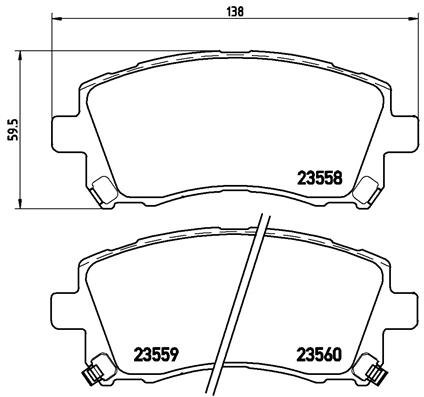 Brake Pad Set, disc brake - P 78 010 BREMBO