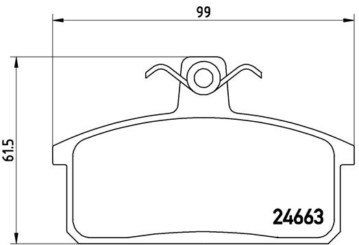Brake Pad Set, disc brake - P 79 007 BREMBO