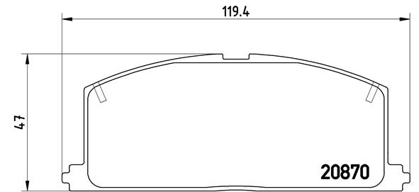 Kit pastiglie freno, Freno a disco - P 83 011 BREMBO