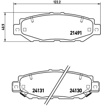 Brake Pad Set, disc brake - P 83 038 BREMBO