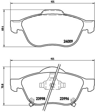 Kit pastiglie freno, Freno a disco - P 83 043 BREMBO