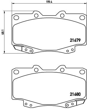 Bremsbelagsatz, Scheibenbremse - P 83 069 BREMBO