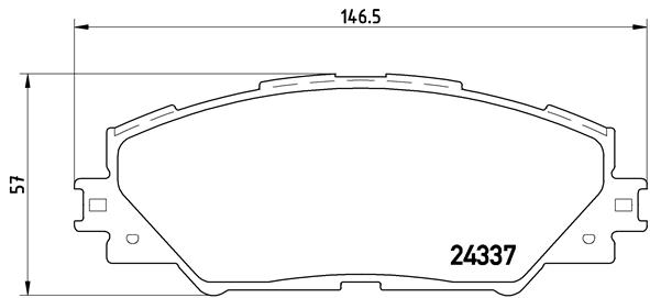 Brake Pad Set, disc brake - P 83 071 BREMBO