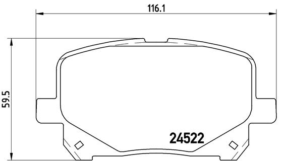 Комплект тормозных колодок, дисковый тормоз - P 83 100 BREMBO