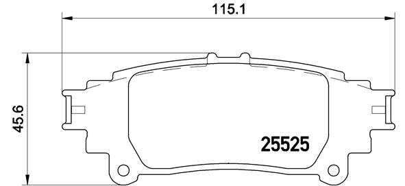 stabdžių trinkelių rinkinys, diskinis stabdys - P 83 132 BREMBO