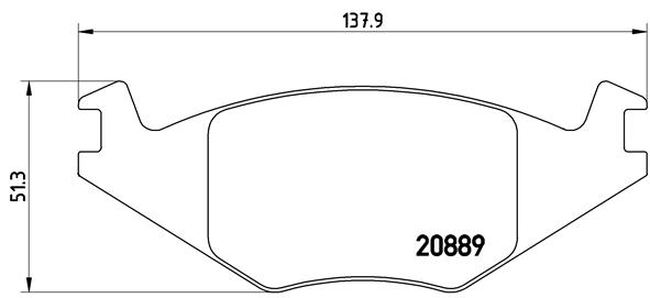 Комплект тормозных колодок, дисковый тормоз - P 85 019 BREMBO