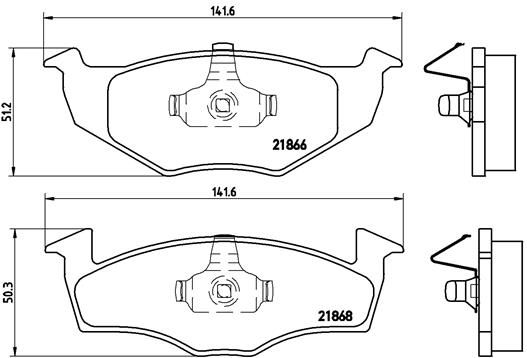 Brake Pad Set, disc brake - P 85 025 BREMBO