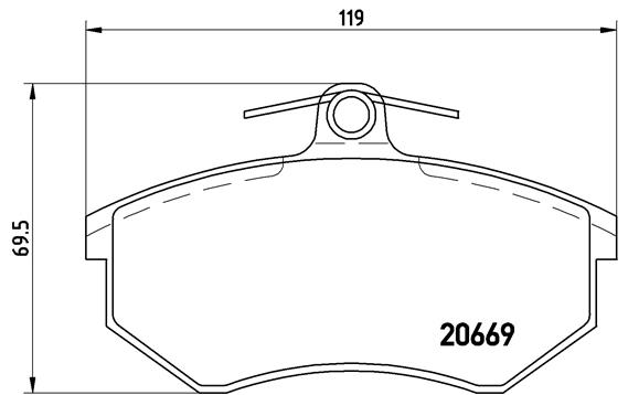 Brake Pad Set, disc brake - P 85 092 BREMBO