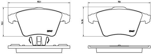 Brake Pad Set, disc brake - P 85 106 BREMBO