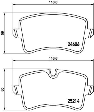 Brake Pad Set, disc brake - P 85 119 BREMBO
