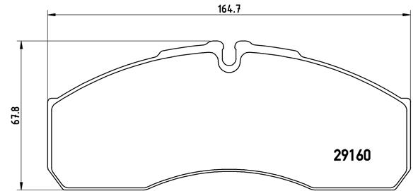 stabdžių trinkelių rinkinys, diskinis stabdys - P A6 022 BREMBO