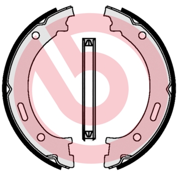 Brake Shoe Set, parking brake - S 37 506 BREMBO