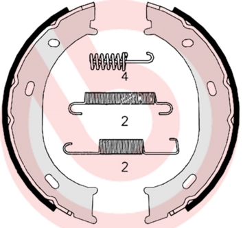 Brake Shoe Set, parking brake - S 50 510 BREMBO