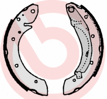 Brake Shoe Set - S 61 522 BREMBO
