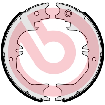 Brake Shoe Set, parking brake - S 83 563 BREMBO