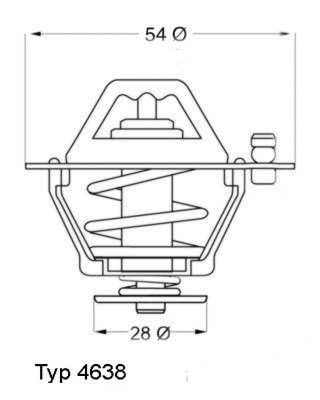 Termostato, Refrigerante - 4638.82D BorgWarner (Wahler)