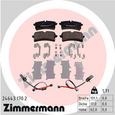 Brake Pad Set, disc brake - 24643.170.2 ZIMMERMANN