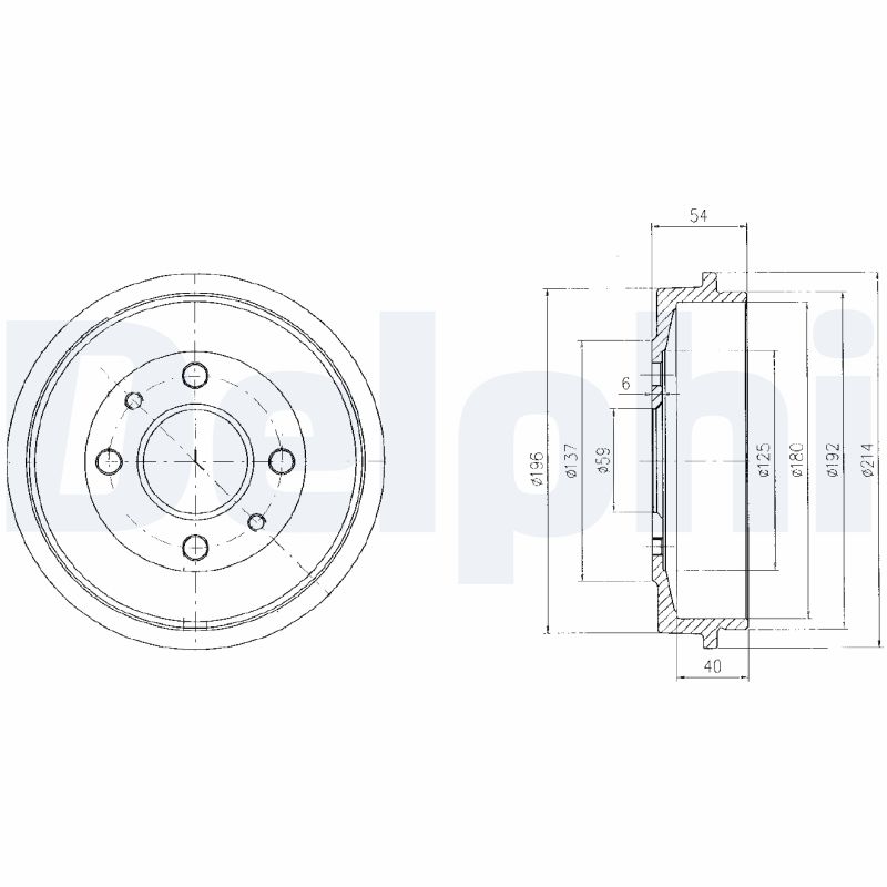 Brake Drum - BF200 DELPHI