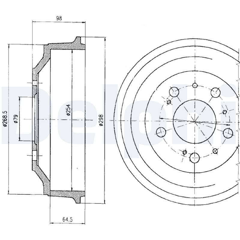 Brake Drum - BF327 DELPHI