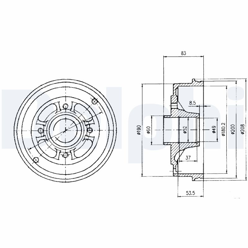 Tamburo freno - BF426 DELPHI