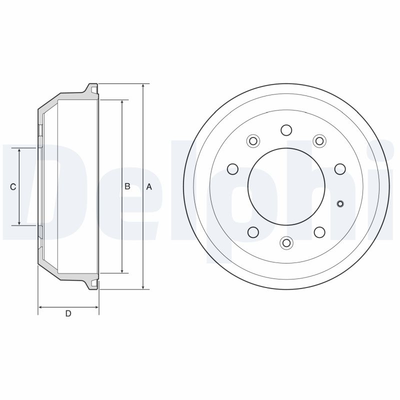 Brake Drum - BF608 DELPHI