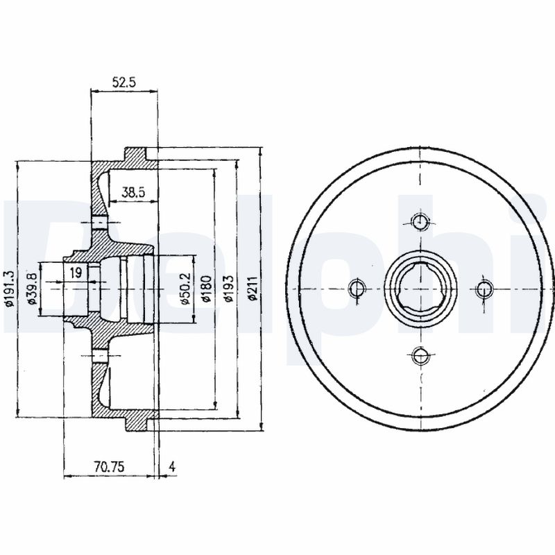 Brake Drum - BF96 DELPHI