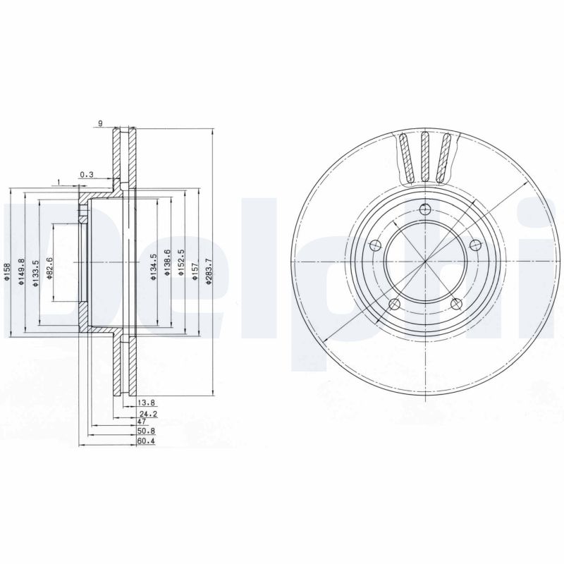 Brake Disc - BG2507 DELPHI