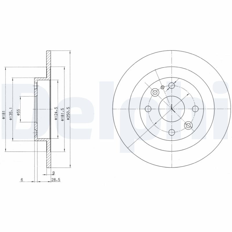 Brake Disc - BG2805 DELPHI