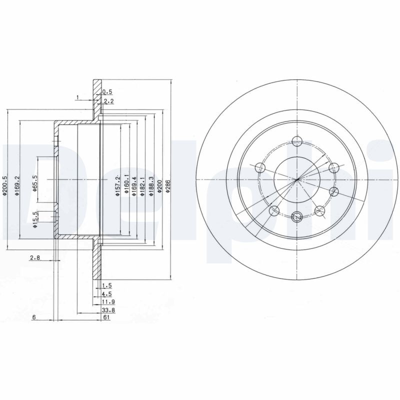 Brake Disc - BG2986 DELPHI