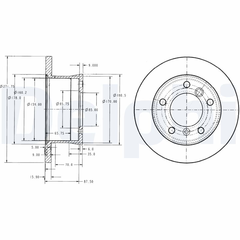 Brake Disc - BG3237 DELPHI