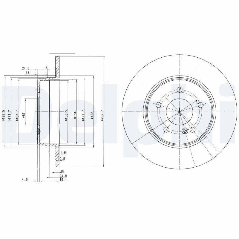 Brake Disc - BG3239C DELPHI