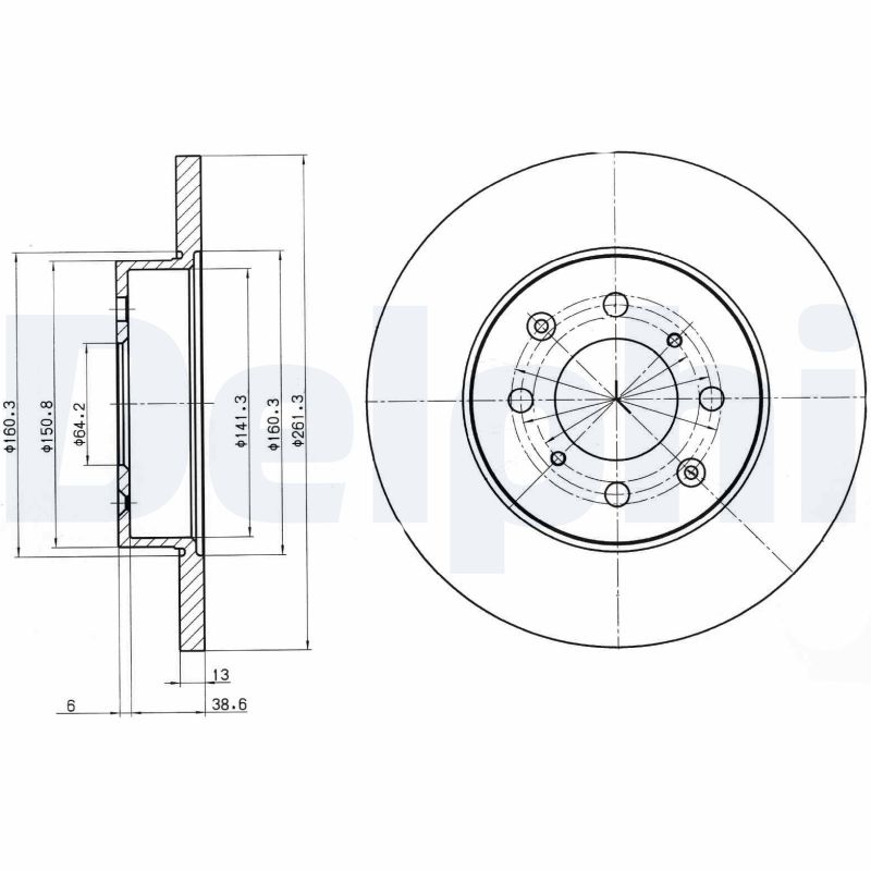 Brake Disc - BG3262 DELPHI