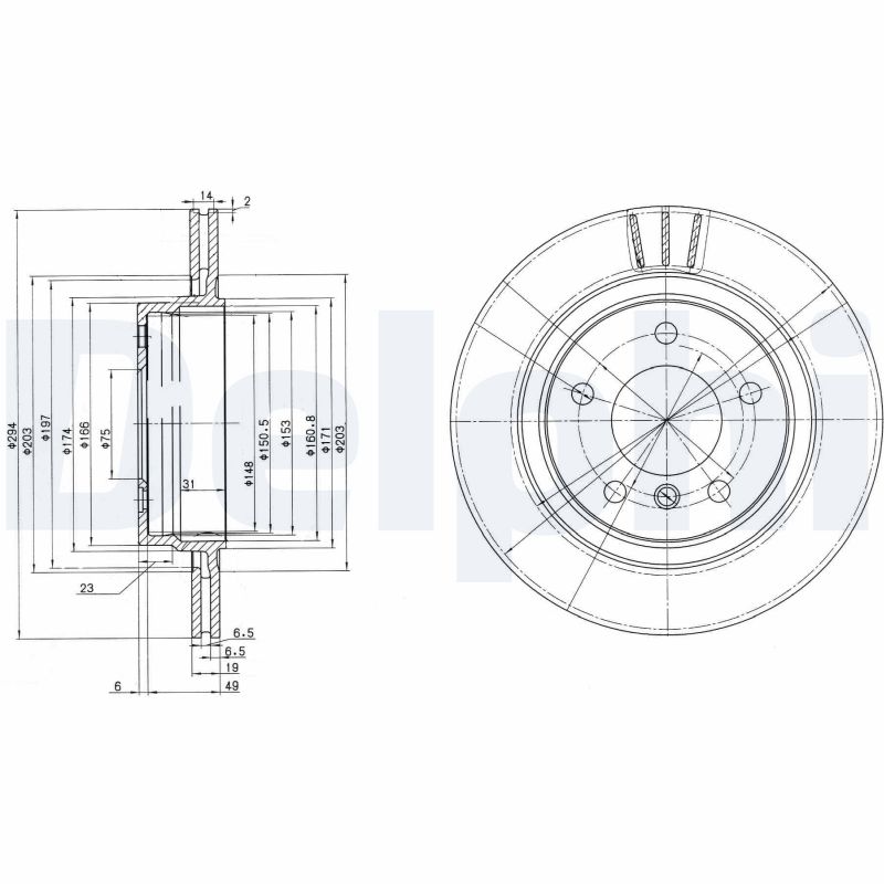 Brake Disc - BG3530C DELPHI