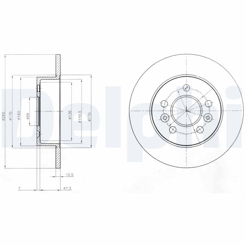 Brake Disc - BG3552 DELPHI
