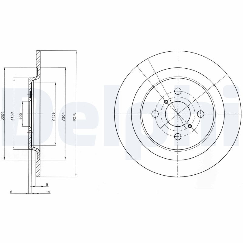 Brake Disc - BG4076 DELPHI